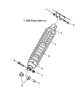 Polaris SRS Axle Shock, Rear, Right, Genuine OEM Part 7041964, Qty 1 - Picture 1 of 1
