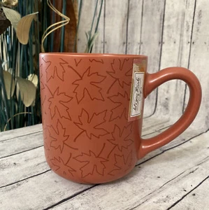 CIROA FALL LEAVES COFFEE MUG~STAMPED LEAF STYLE! TEXTURED! THANKSGIVING MUG NWT - Picture 1 of 6