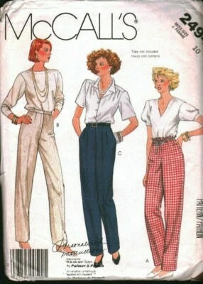 2494 Vintage McCalls SEWING Pattern Misses Pants Palmer Pletsch Fitting Shell 10 - Image 1 of 2