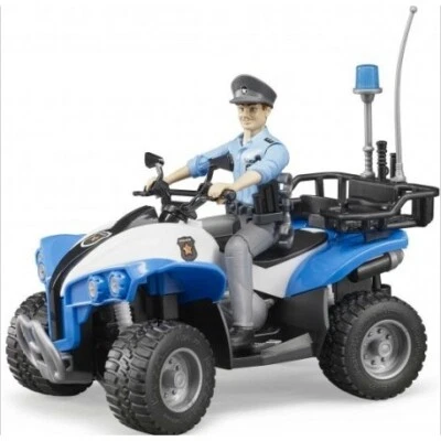 BRUDER - Quad polizia con poliziotto Scala: 1/16 - 1/16 - BRU63010 - Immagine 1 di 2