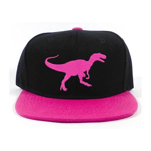 Kid's Favorite Dinosaur Tyrannosaurus Baseball Cap Hat Snapback Black/Pink - Picture 1 of 4