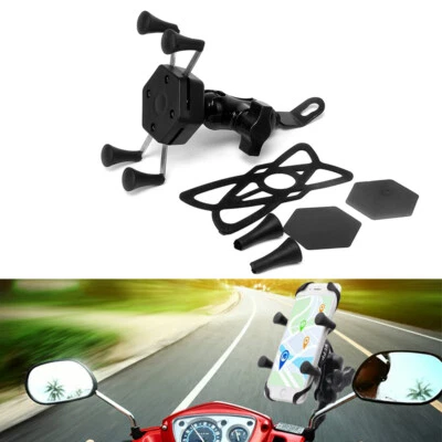 Universal Motorcycle Bicycle MTB Bike Handlebar X Grip Mount Mobile Phone Holder - Image 1 of 4