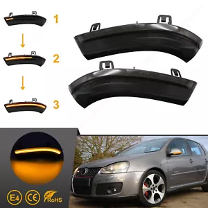2 frecce specchietto LED luci lampeggianti per VW Golf 5 6 Plus Passat Sharan Jetta EOS - Foto 1 di 12
