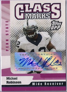 2006 Topps DPP Class Marks Michael Robinson Auto RC Rookie Penn State Cougars