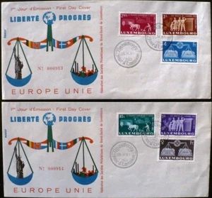 LUXEMBOURG Yvert: 443/48. Enveloppes premier jour. First day cover. Europe unie - Imagen 1 de 1