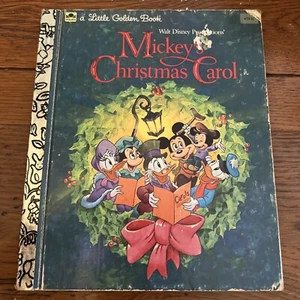 1983 Little Golden Book "Mickey's Christmas Carol" Vintage Childrens Book HC GD - Picture 1 of 3