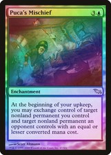 Puca's Mischief FOIL Shadowmoor NM Blue Rare MAGIC THE GATHERING CARD ABUGames