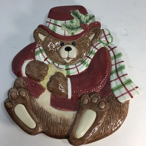 Fitz and Floyd Urlaub Bär Serviergeschirr Sofa Teller Weihnachten Keks Dessert - Bild 1 von 6