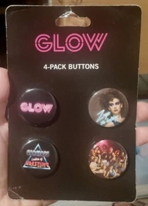 NEU GLOW 4er Pack Buttons Loungefly WWE Gorgeous Ladies Of Wrestling Japan WWC  - Bild 1 von 1
