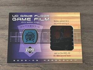 2002-03 Upper Deck Hardcourt Game Floor Game Film Chris Webber #CW-FF Kings - Picture 1 of 2