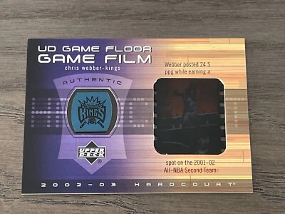 2002-03 Upper Deck Hardcourt Game Floor Game Film Chris Webber #CW-FF Kings - Image 1 of 2