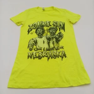 Camiseta Bella Top Para Mujer Mediana Amarilla Zombie Run Scribner Nebraska Gráfica - Imagen 1 de 6