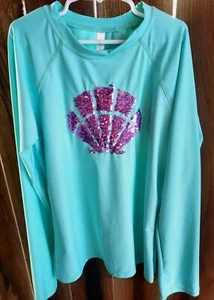 Girls Long Sleeve Swim Top - Picture 1 of 1
