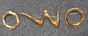 Vtg Estate Jewelry ~ TRIFARI, AVON, MONET Goldtone Pin Lot/3 - Picture 1 of 12