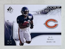 D.J. Moore 2009 SP Authentic Rookie Authentics RC /999 #219 NFL Bears Card