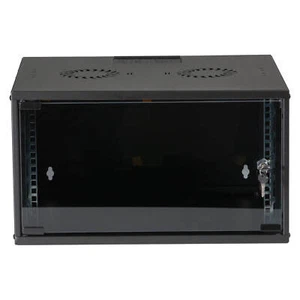 19 Zoll Wandgehäuse Netzwerkschrank Rack unmontiert 6HE Tiefe 600mm schwarz - Photo 1/13