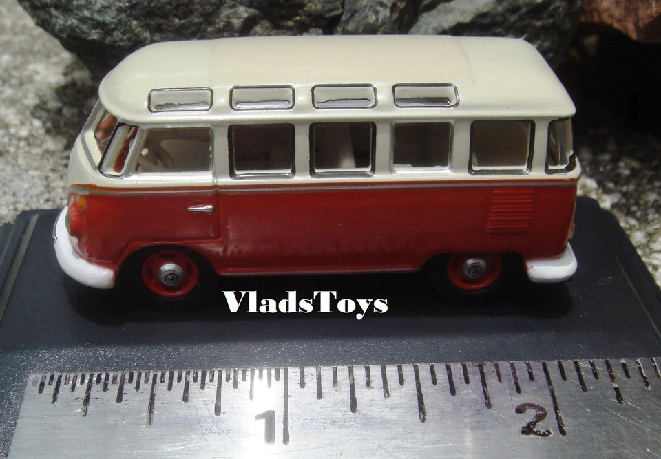 Oxford Militar 1/76 Volkswagen T1 Samba Bus Sellado Cera Rojo/Beige Gris 76VWS001 Foto 1 de 4