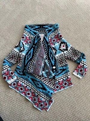 Suéter Cárdigan Azteca American Girl Beforever Jóvenes Niñas Talla XS/S Frente Abierto Foto 1 de 3