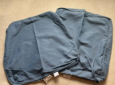 Hampton Bay Redwood Valley & Windsor Sunbrella Denim Lounge Chair Slipcover - Image 1 of 4