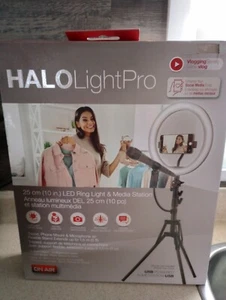 Halo Light Pro Vlogging Series 10" LED Ring Light & Media Station Neuf dans sa boîte - Photo 1 sur 4