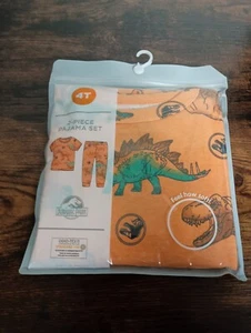 Jurassic World Toddler Boys 2 Pc Shor Sleeve Snug Fit Pajama Set Orange Size 4T - Picture 1 of 4