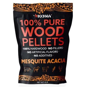 Kona 100% Mesquite Wood Pellets (8lbs) - Grilling & Smoking - Concentrated Pure - Picture 1 of 9
