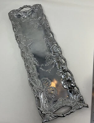 Bandeja borboleta Arthur Court 2010 18,5 polegadas de comprimento usada  - Imagem 1 de 4