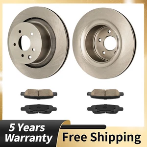 For Infiniti G37 2008-2013 G35 2007-2008 Rear Brake Rotors & Ceramic Brake Pads - Picture 1 of 12