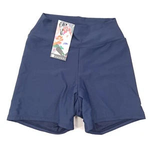 Hapari Womens Navy Blue Tummy Tuk Swim Shorts High Waist Lined UPF 50+ Small 4-6 - Picture 1 of 7