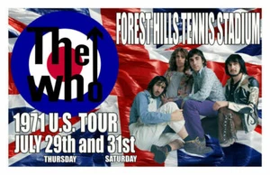 THE WHO REPLICA *FOREST HILLS* 1971 CONCERT POSTER - Picture 1 of 1
