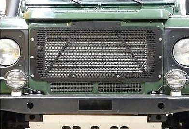 Parrilla delantera de acero inoxidable para Land Rover Defender 90/110 en negro DA2356B x1 Foto 1 de 2
