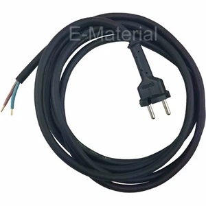 Anschlussleitung 2x1mm² H07RN-F 5m schwarz mit Stecker und Aderendhülsen - Bild 1 von 2