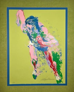 Leroy Neiman Hand Signed 84/175 Lithograph Olympics Runner Munich Art 30.5"x24" - Picture 1 of 15