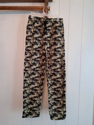Pantalones de dormir/salón de vellón camuflaje verde Fruit of the Loom para hombre talla S 28-30 Foto 1 de 4