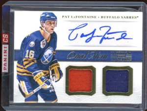 2013-14 Panini National Treasures Doble Memorabilia Autógrafos Pat LaFontaine - Imagen 1 de 2