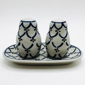 Boleslawiec shaker sale e pepe reticolo giardino ceramica polacca con vassoio blu wht - Foto 1 di 7