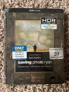 SAVING PRIVATE RYAN Best Buy EXCLUSIVE 4K Ultra HD + Digital STEELBOOK SEALED - Picture 1 of 3
