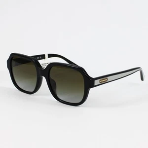 Gafas de sol Coach Designer HC8335U C7989 negras con lentes degradadas oliva - Imagen 1 de 7