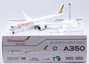 JC Wings 1:200 Ethiopian Airbus 350-1000 Diecast Aircraft Model ET-BAW Flap Down - Picture 1 of 15