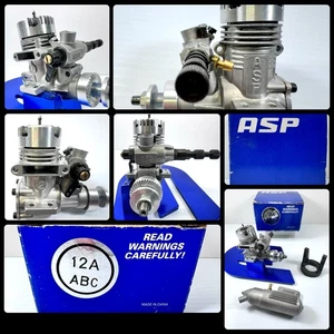 ASP 12A ABC RC Nitro Airplane Engine New in Box w/Muffler & Mount SM27 - Picture 1 of 23