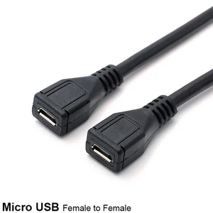 Micro USB Female To Female Extension Extender Data Sync Charging Cable AdaptD CR - Picture 1 of 4