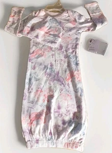 Burts Bee 2-teilig Baby Neugeborenes Elefant Schlafkleid Mütze umklappbare Manschetten 0-6 Monate Mädchen - Bild 1 von 8