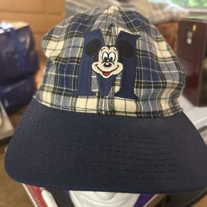 Sombrero Madrás Azul A Cuadros De Colección Mickey Mouse Unisex SnapBack Disney - Imagen 1 de 4