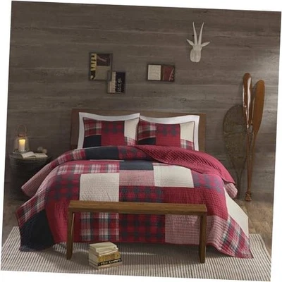 Juego de edredón reversible Woolrich Sunset - Cottage de gran tamaño completo/Queen Sunset rojo Foto 1 de 4
