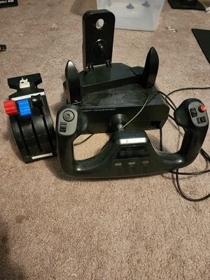 Logitech - Pro Flight Yoke System Gaming Controller for PC - Black - Image 1 of 4