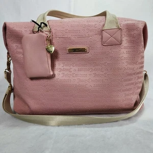 Juicy Couture Tasche Damen groß Weekender Reisetasche Herz Anhänger Neu mit Etikett - Bild 1 von 18