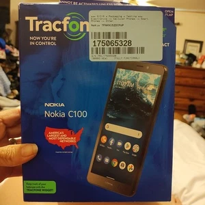 TracFone Nokia C100 32GB Black Prepaid Smartphone - Afbeelding 1 van 8