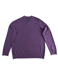 Rohan Merino Fusion V-Neck Jumper Men's L Knit Purple Sweater VGC - Picture 1 of 7