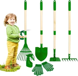 Juego de herramientas de jardinería Duckura Kids - 7 piezas herramienta de jardín para con verde - Imagen 1 de 7