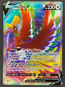 Pokémon Ho-Oh V Full Art 187/195 SIT Silver Tempest NM - Picture 1 of 2